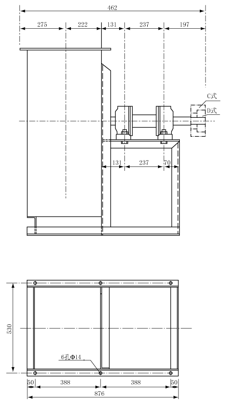 f4-72式風機6CD安裝尺寸圖